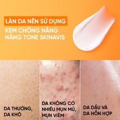 SKINAVIS ADVANCE SUNSCREEN TONE UP: Kem Chống Nắng Vật Lý Nâng Tông, Bảo Vệ Toàn Diện & Sáng Da