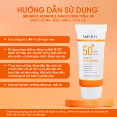 SKINAVIS ADVANCE SUNSCREEN TONE UP: Kem Chống Nắng Vật Lý Nâng Tông, Bảo Vệ Toàn Diện & Sáng Da