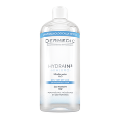 DERMEDIC HYDRAIN3 MICELLAR WATER H2O 500 ML / NƯỚC TẨY TRANG DÀNH CHO DA KHÔ VÀ DA MẤT NƯỚC