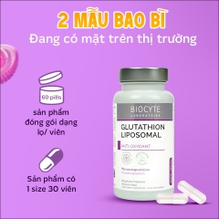BIOCYTE GLUTATHION LIPOSOMAL: Viên Uống Chống Oxy Hóa Cao Cấp - Sáng Da, Bảo Vệ Tế Bào Tối Đa