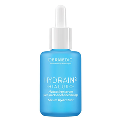 DERMEDIC HYDRAIN3 HIALURO HYDRATING SERUM FOR FACE, NECK AND DECOLLTAGE/ SERUM CẤP ẨM DÀNH CHO DA KHÔ MẤT NƯỚC