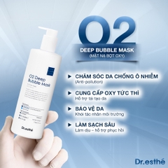 Dr.esthe O2 Deep Bubble Mask – Mặt Nạ Oxy Thải Độc, Làm Sáng & Phục Hồi Da Chuyên Sâu