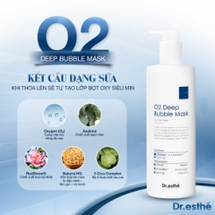 Dr.esthe O2 Deep Bubble Mask – Mặt Nạ Oxy Thải Độc, Làm Sáng & Phục Hồi Da Chuyên Sâu