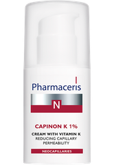 PHARMACERIS CAPINON K 1% / KEM DƯỠNG HỖ TRỢ GIẢM BẦM TÍM SAU THỦ THUẬT THẨM MỸ, PHỤC HỒI DA GIÃN MẠCH MẠNG NHỆN, DA MỎNG ĐỎ
