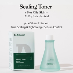 DR.DIFFERENT SCALING TONER (OILY SKIN) / TONER TẨY DA CHẾT DỊU NHẸ CHO DA DẦU VÀ DA HỖN HỢP