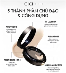 CICI BLANC CUSHION: Phấn Nước 3 Trong 1 - Trang Điểm, Dưỡng Da & Phục Hồi Chuyên Sâu