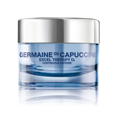 GERMAINE DE CAPUCCINI EXCEL THERAPY O2 CONTINUOUS DEFENSE ESSENTIAL YOUTHFULNESS EMULSION: Kem Dưỡng Chống Ô Nhiễm, Bảo Vệ Da Khỏi Ánh Sáng Xanh