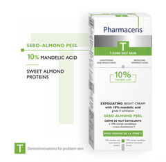 Pharmaceris T SEBO-ALMOND PEEL 10%: Kem Đêm Tẩy Tế Bào Chết, Trị Mụn & Trẻ Hóa Da