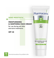 Pharmaceris T Sebo-Moistatic SPF 30: Kem Dưỡng Ẩm, Làm Dịu & Bảo Vệ Da Mụn Đang Điều Trị