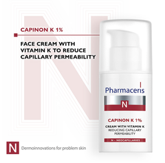 Pharmaceris N Capinon K 1%: Kem Dưỡng Phục Hồi, Giảm Đỏ & Mờ Mao Mạch Chuyên Sâu