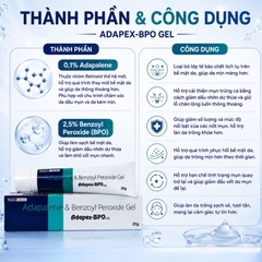Adapex-BPO Gel: Giải Pháp "Diệt Mụn" Chuyên Sâu Với Adapalene & Benzoyl Peroxide
