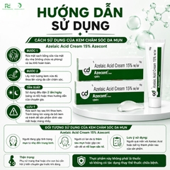 Azelaic Acid Cream 15% Azecont: Kem Điều Trị Mụn Trứng Cá, Giảm Thâm & Hiệu Chỉnh Sắc Tố Da