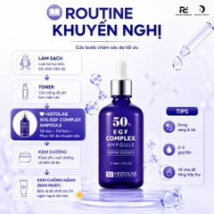 HISTOLAB 50% EGF COMPLEX AMPOULE: Tinh Chất Trẻ Hóa Chuyên Sâu – Tái Tạo, Giảm Nhăn & Sáng Da