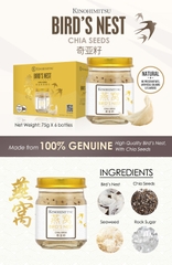 KINOHIMITSU BIRD’S NEST WITH CHIA SEED 75G / NƯỚC YẾN THƯỢNG HẠNG GIÚP HẠ ĐƯỜNG HUYẾT, GIÀU CHẤT XƠ