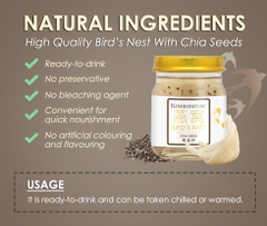 KINOHIMITSU BIRD’S NEST WITH CHIA SEED 75G / NƯỚC YẾN THƯỢNG HẠNG GIÚP HẠ ĐƯỜNG HUYẾT, GIÀU CHẤT XƠ