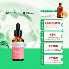 PURE & CARE NIACINAMIDE + PANTHENOL / TINH CHẤT GIÚP GIẢM DẦU THỪA, MỤN VÀ MẨN ĐỎ HIỂU QUẢ