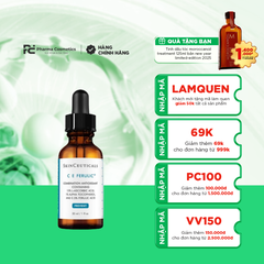 SKINCEUTICALS C E FERULIC / TINH CHẤT CHUYÊN BIỆT GIÚP BẢO VỆ DA TRƯỚC TÁC NHÂN OXY HOÁ, LÀM MỜ NẾP NHĂN, GIÚP DA TƯƠI TRẺ VÀ SĂN CHẮC