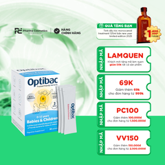 OPTIBAC BABIES & CHILDREN / MEN VI SINH BỔ SUNG ĐƯỜNG RUỘT CHO TRẺ