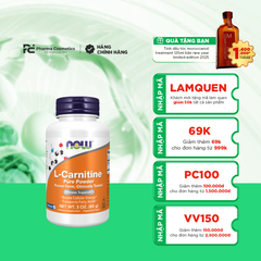 NOW FOODS L-CARNITINE PURE POWDER / BỘT UỐNG HỖ TRỢ GIẢM CÂN, ĐỐT CHÁY MỠ THỪA ( THUẦN CHAY)