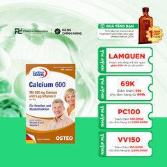 EURHO VITAL CALCIUM 600 / VIÊN UỐNG BỔ SUNG CANXI CHẮC KHỎE XƯƠNG
