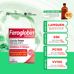 VITABIOTICS FEROGLOBIN CAPSULES / VIÊN UỐNG BỔ MÁU CHO NGƯỜI LỚN