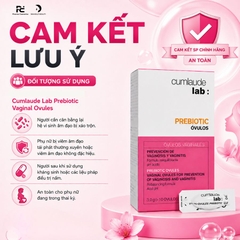 Cumlaude Lab Prebiotic Vaginal Ovules: Viên Đặt Phụ Khoa Ngăn Ngừa Tái Phát Viêm Nhiễm & Cân Bằng Hệ Vi Sinh