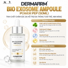 DERMAFIRM BIO EXOSOME AMPOULE POWER PEP / TINH CHẤT TRẺ HÓA XÓA NHĂN ĐA TẦNG ( 50ML)