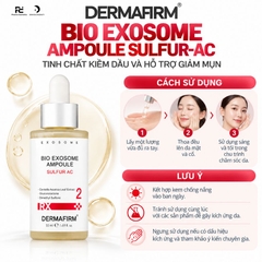 DERMAFIRM BIO EXOSOME AMPOULE SULFUR-AC / TINH CHẤT KIỀM DẦU VÀ ĐIỀU TRỊ MỤN