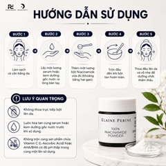ELAINE PERINE 100% NIACINAMIDE POWDER - Bột Vitamin B3 Tinh Khiết Phục Hồi & Kiểm Soát Dầu