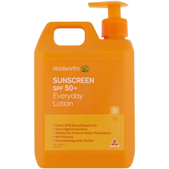 WOOLWORTHS SUNSCREEN SPF50+ EVERYDAY LOTION / KEM CHỐNG NẮNG PHỔ RỘNG 1L