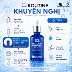 HISTOLAB HYALURON COMPLEX AMPOULE 62%: Tinh Chất Cấp Ẩm Thiết Yếu – Tái Tạo, Làm Dịu & Căng Bóng Da