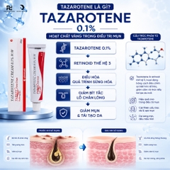 TAZAROTENE GEL 0.1% (TAZRET GEL): Gel Đặc Trị Mụn, Sẹo & Dày Sừng - Tái Tạo Làn Da Khỏe Mạnh