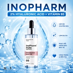 INOPHARM 2% HYALURONIC ACID + VITAMIN B5 SERUM: Tinh Chất Làm Dịu, Dưỡng Ẩm & Căng Mọng Cho Làn Da
