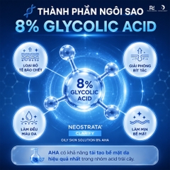 NEOSTRATA CLARIFY Oily Skin Solution 8% AHA – Dung Dịch Tinh Chỉnh Bề Mặt Da, Khử Dầu Thừa Và Giúp Thu Nhỏ Lỗ Chân Lông