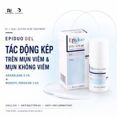 Galderma Epiduo 0.1%/2.5% Gel 15g – Gel Bôi Điều Trị Mụn Viêm Và Mụn Không Viêm