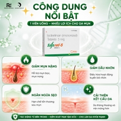 Saferet 5mg ( Isotretinoin ) 30 Tablets – Viên Uống Hỗ Trợ Giảm Mụn Và Điều Hòa Bã Nhờn Cho Làn Da
