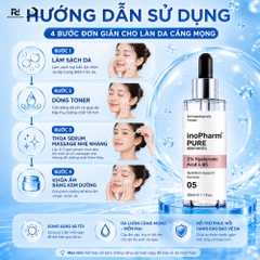 INOPHARM 2% HYALURONIC ACID + VITAMIN B5 SERUM: Tinh Chất Làm Dịu, Dưỡng Ẩm & Căng Mọng Cho Làn Da
