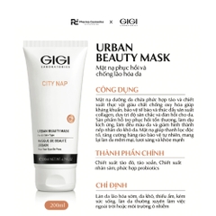 GIGI CITY NAP URBAN BEAUTY MASK / MẶT NẠ CẤP ẨM, CHỐNG OXY HOÁ, SỬA CHỮA VÀ LÀM DỊU TỔN THƯƠNG DA DO TÁC ĐỘNG CỦA MÔI TRƯỜNG
