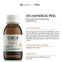 GIGI ESTER C 15% MANDELIC PEEL / DUNG DỊCH PEEL CĂNG BÓNG VÀ LÀM SÁNG DA  