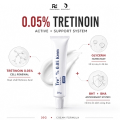 Assos Tre %0.05 Krem (30g) – Kem Bôi Giảm Mụn Trứng Cá, Tái Tạo Bề Mặt Da Về Tretinoin 0.05%