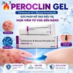 Peroclin Gel (Clindamycin-Benzoyl Peroxide Gel 5%): Giải Pháp Hỗ Trợ Điều Trị  Mụn Trứng Cá Vừa Đến Nặng Với Clindamycin & Benzoyl Peroxide