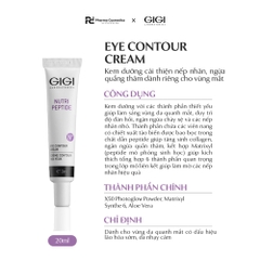 GIGI NUTRI PEPTIDE EYE CONTOUR CREAM / KEM DƯỠNG MẮT NGĂN NGỪA QUẦNG THÂM, CẢI THIỆN NẾP NHĂN VÙNG DA QUANH MẮT  