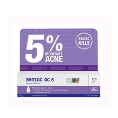 Benzac AC 5 (5%) Gel – Gel Dưỡng Hỗ Trợ Làm Giảm Mụn Viêm, Kiểm Soát Bã Nhờn Và Làm Dịu Da