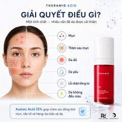 THERAMID AZID – Tinh Chất Azelaic Acid 15% Chuyên Biệt Điều Trị Mụn, Làm Đều Màu Da Và Dịu Vùng Da Ửng Đỏ