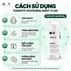 IVAWHITE WHITENING NIGHT FLUID: Sữa Dưỡng Ban Đêm - Giảm Sạm, Nám & Tăng Sắc Tố