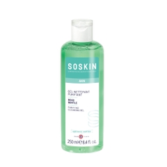 SOSKIN GENTLE PURIFYING CLEANSING GEL / GEL RỬA MẶT DIỆT KHUẨN(250ML)