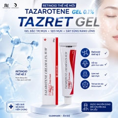 TAZAROTENE GEL 0.1% (TAZRET GEL): Gel Đặc Trị Mụn, Sẹo & Dày Sừng - Tái Tạo Làn Da Khỏe Mạnh