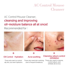 Dr.esthe AC Mousse Cleanser – Sữa Rửa Mặt Dạng Bọt Kiểm Soát Dầu & Ngừa Mụn Chuyên Sâu
