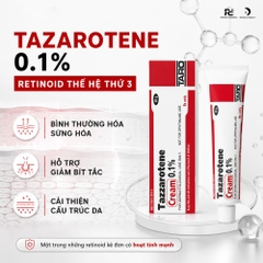 (Date 5/2027) Tazarotene Cream 0.1% – Giải Pháp Retinoid Mạnh Mẽ Cho Làn Da Mụn Và Lão Hóa
