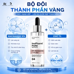 INOPHARM 10% NIACINAMIDE + 1% ZINC: Tinh Chất Dưỡng Ẩm, Giảm Mụn & Sáng Da Toàn Diện